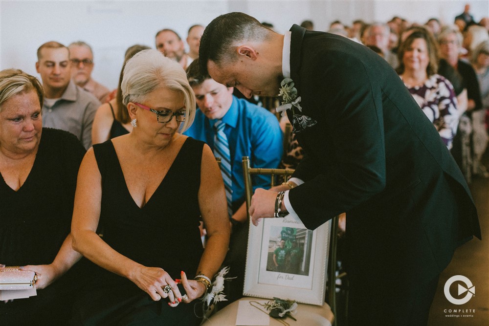 saving a seat for a loved one at your wedding