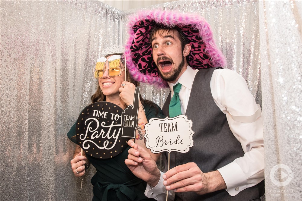 November 2018 Lacey Cantin and David Herring wedding traditional enclosed photo booth with curtains