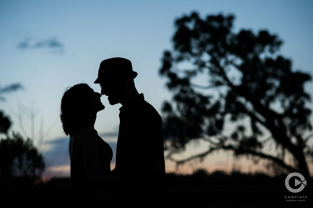 Bride and Groom Silhouette image