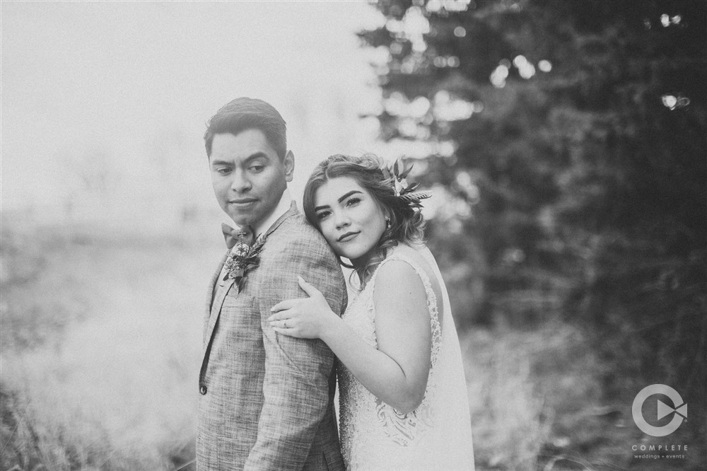 Bride and Groom Black and White photo