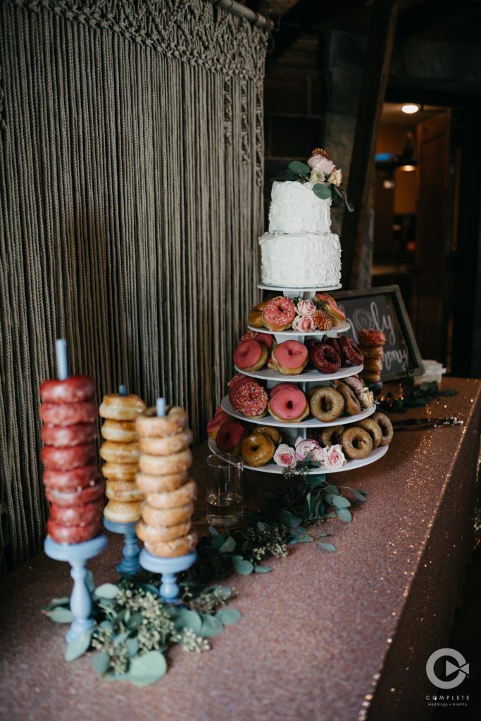 Donut and Cake Display Wedding Details