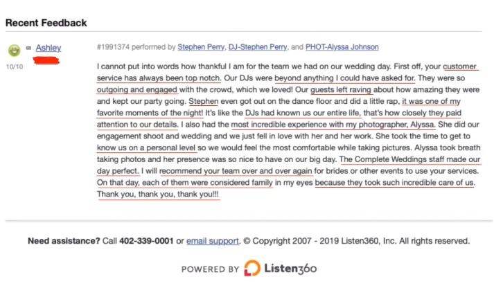 Customer Feedback