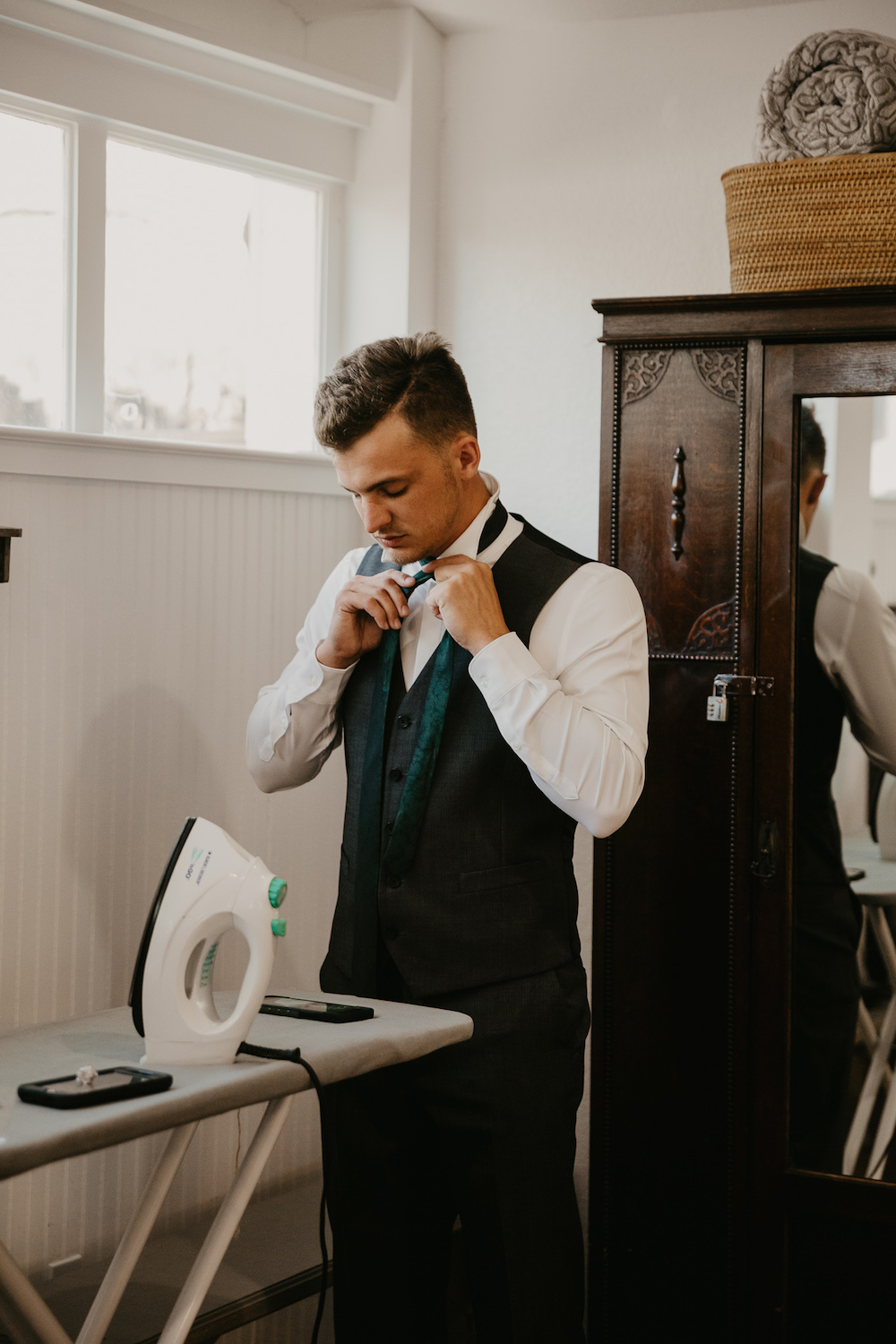 groom getting ready