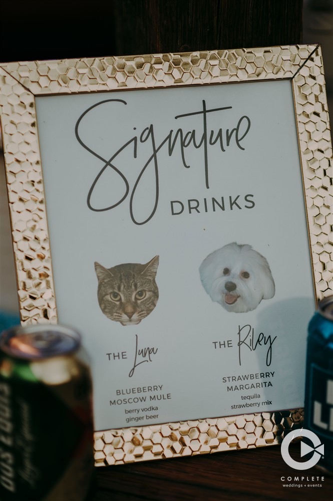 signature drink at wedding