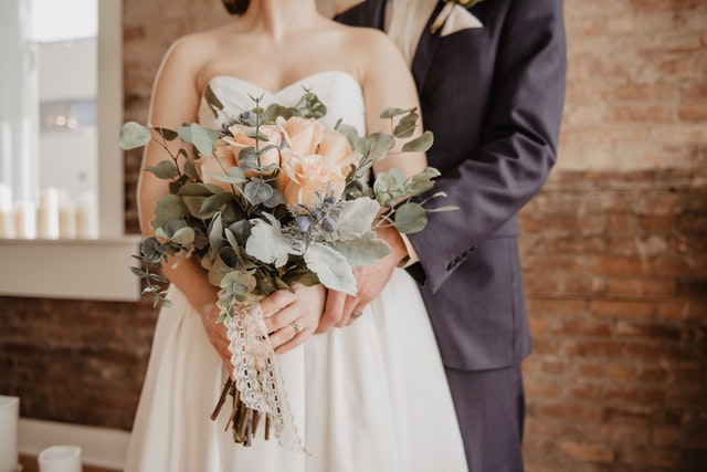 A bride and a groom