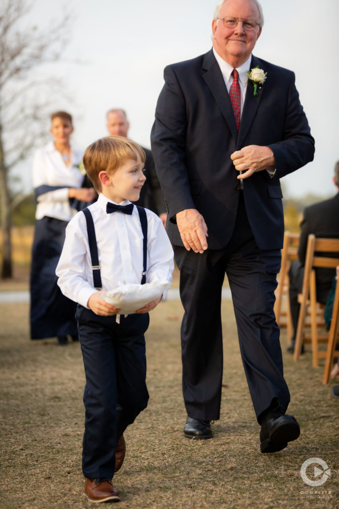 Ring Bearer Black Suspenders Bow Tie