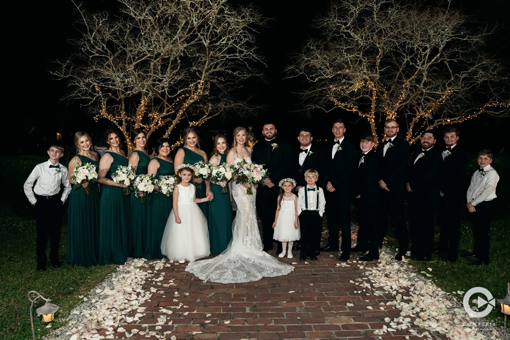 Bridal Party of a White Oak Wedding