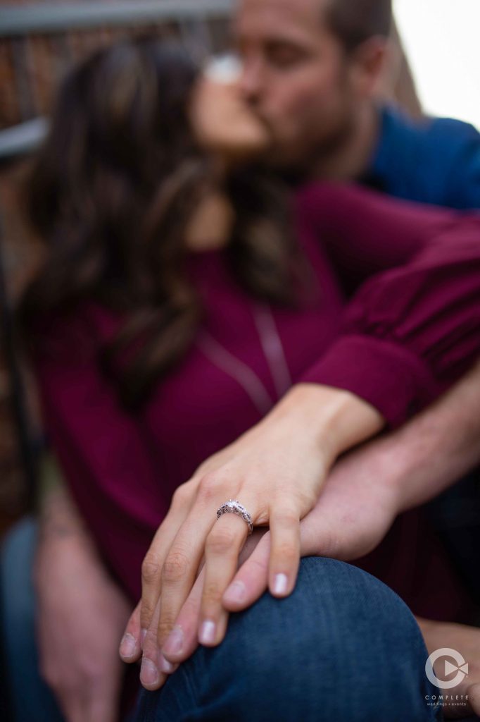 engagement ring detail