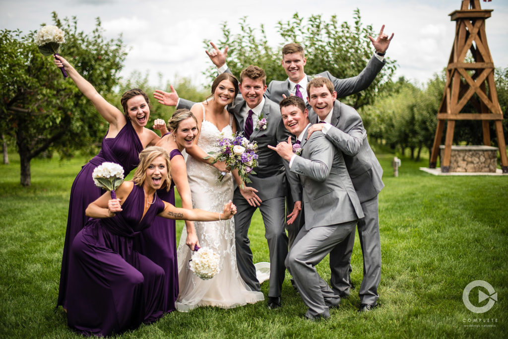 purple wedding party complete weddings and events