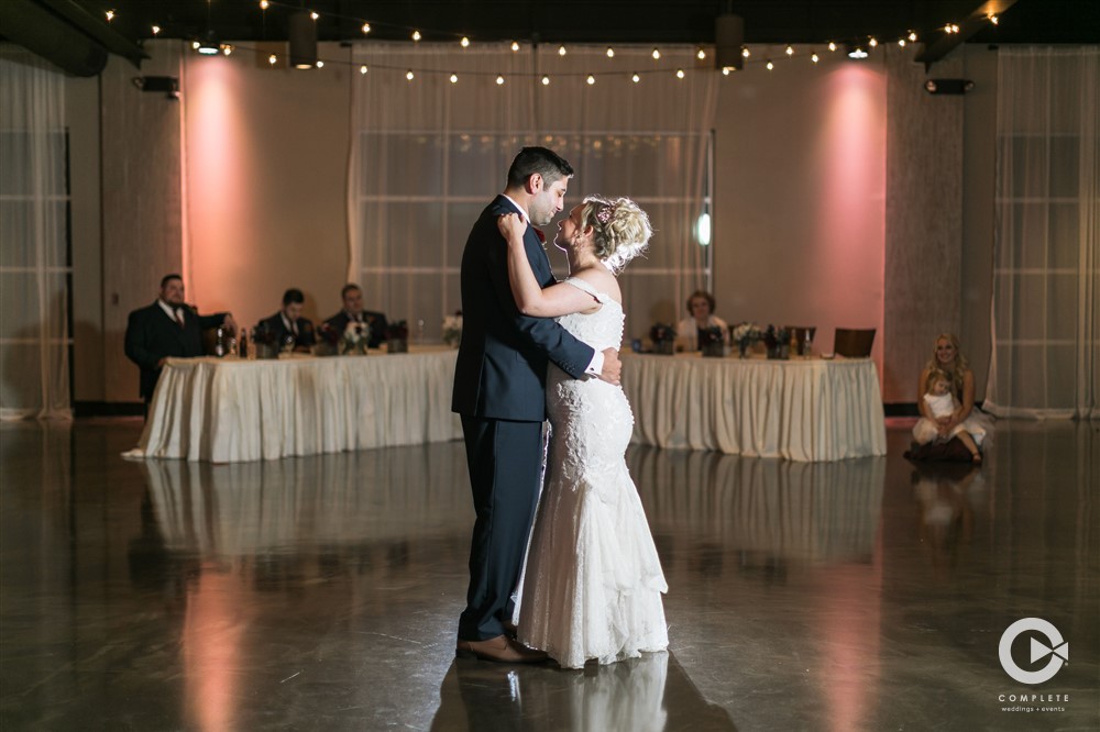 The Wedding Playlist for Everyone First dance at a Brainerd wedding reception with bride and groom