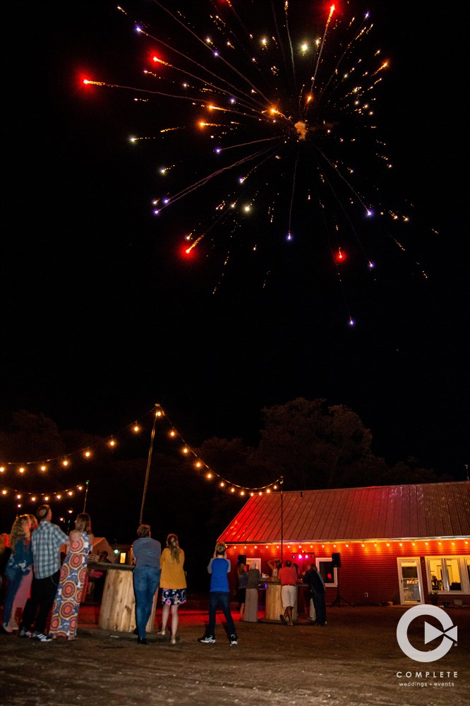 fireworks at wedding