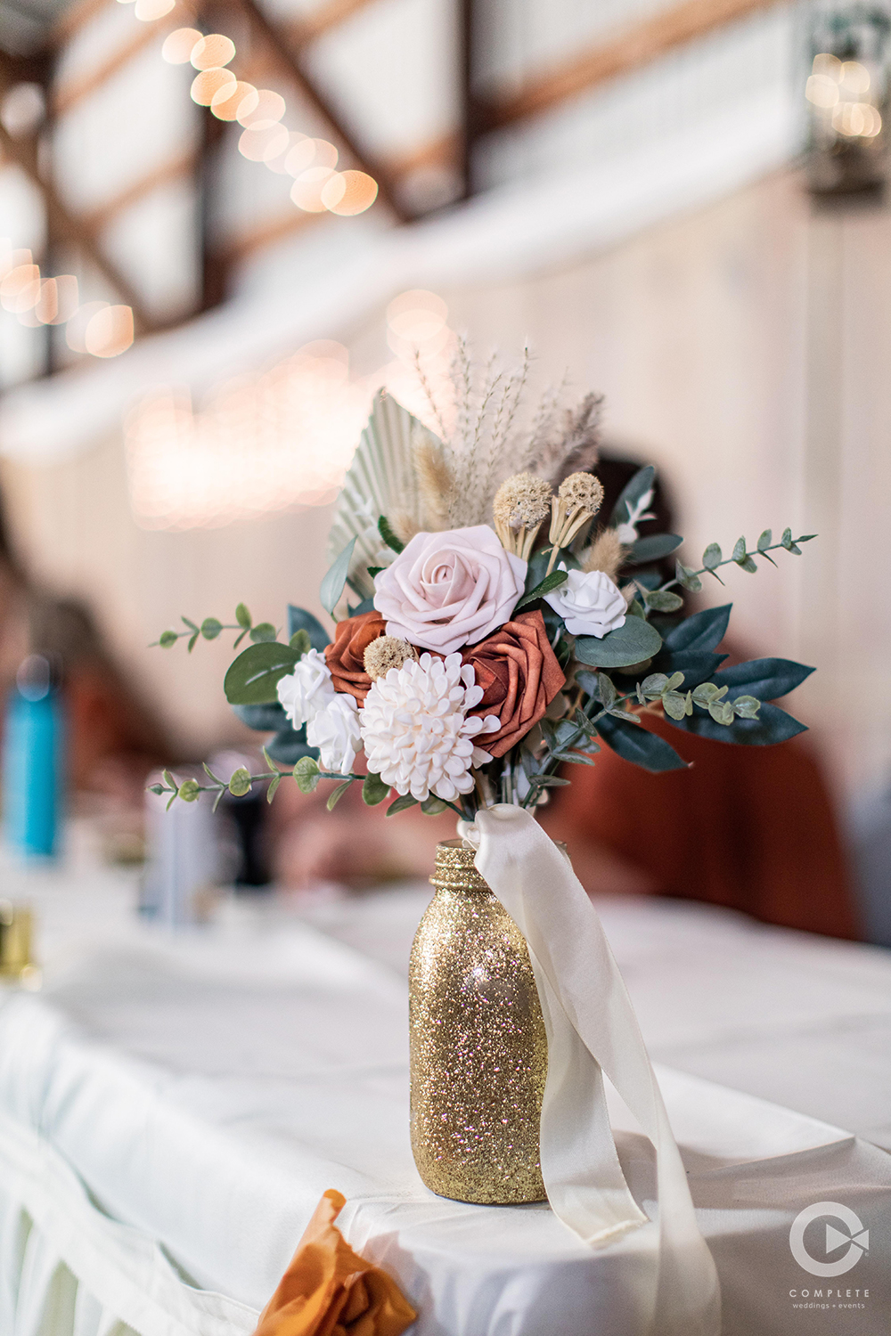 fake flower wedding centerpiece