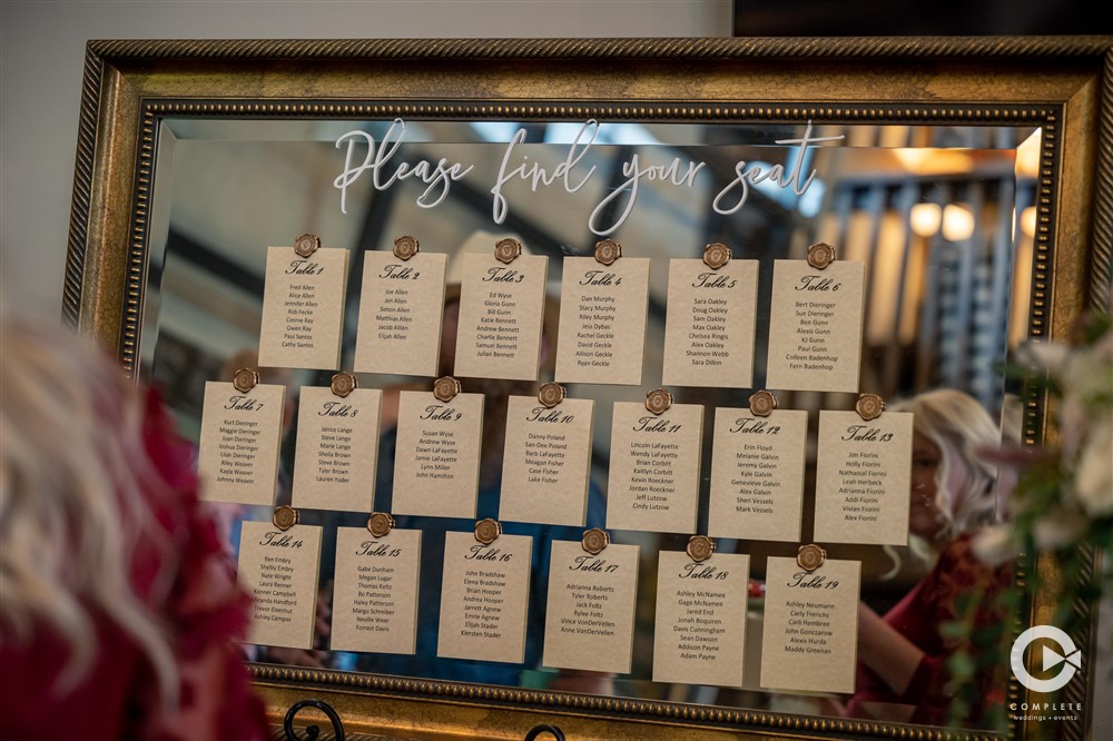 Wedding Seating Chart Ideas