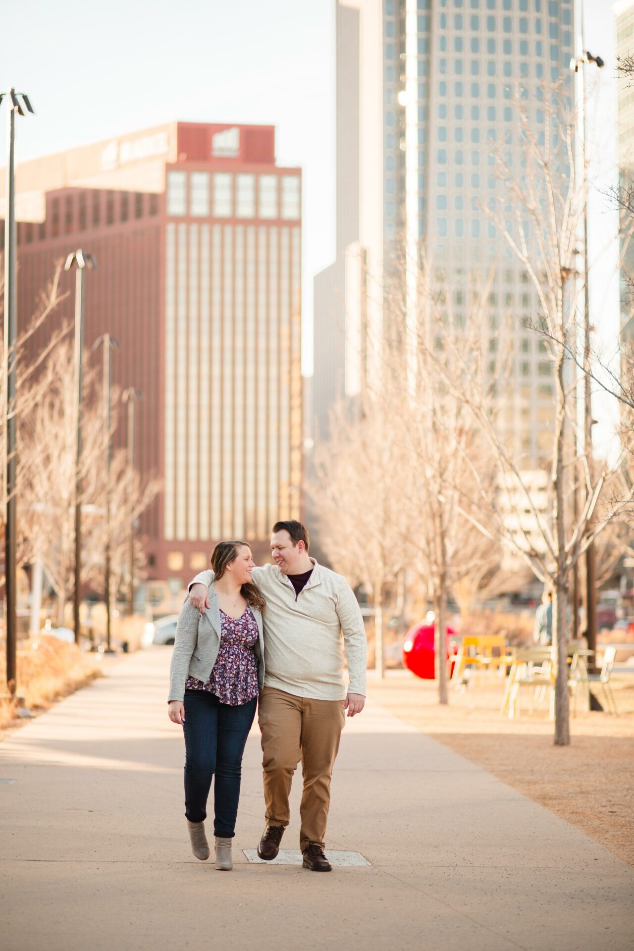 downtown engagement photos