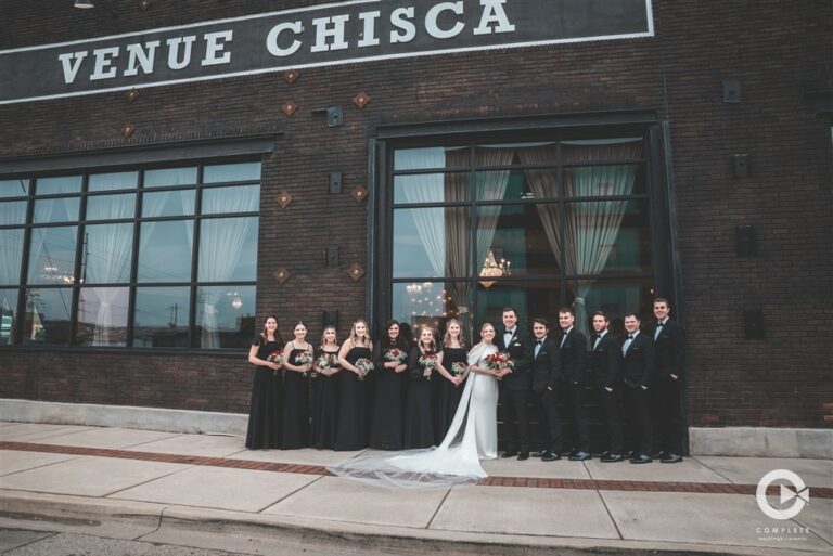 Complete Weddings + Events Photography, Bride and Groom portraits, Wedding Party photos, bride and groom posing with their wedding party