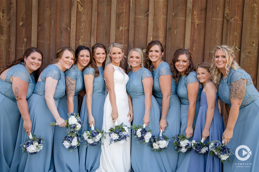 bride, bridesmaids, complete weddings + events photography, wedding photographer