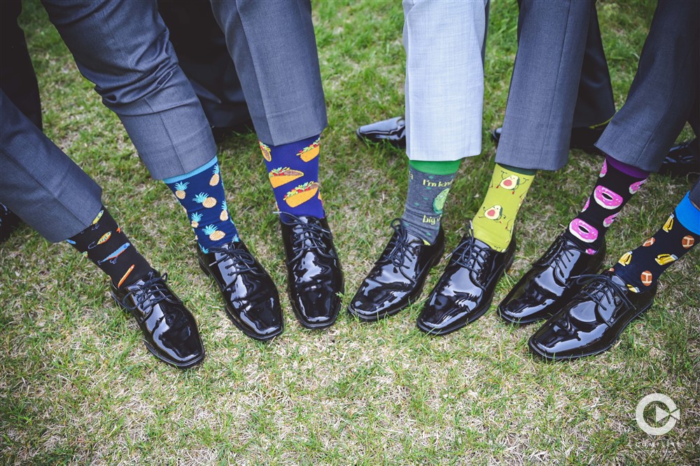 Complete Weddings + Events, Groom, Groomsmen, Wedding Socks