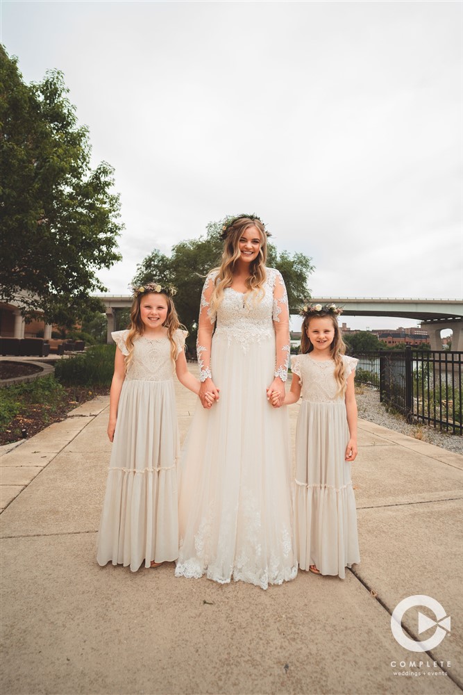 Complete Weddings + Events Photography, Bride, Bride with flower girls