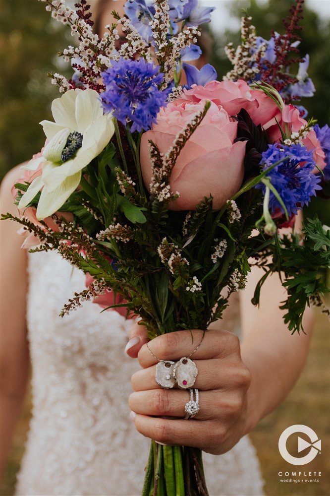 Bouquet at The Farm in Lincoln Illinois wedding