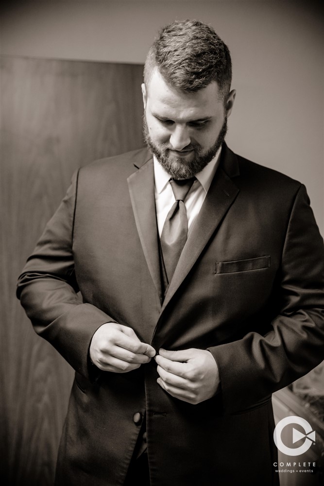 Groom getting ready photos at Decauter Conference Center beautiful wedding photography