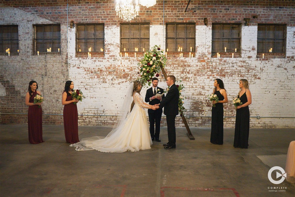 Kayla and Josh Peoria wedding ceremony at Venue Chisca