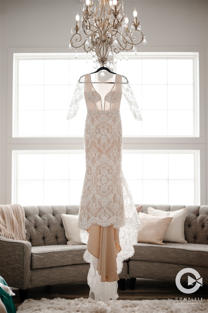 Wedding Dress, Morgan + Rowdy's Winter Wedding, Bride