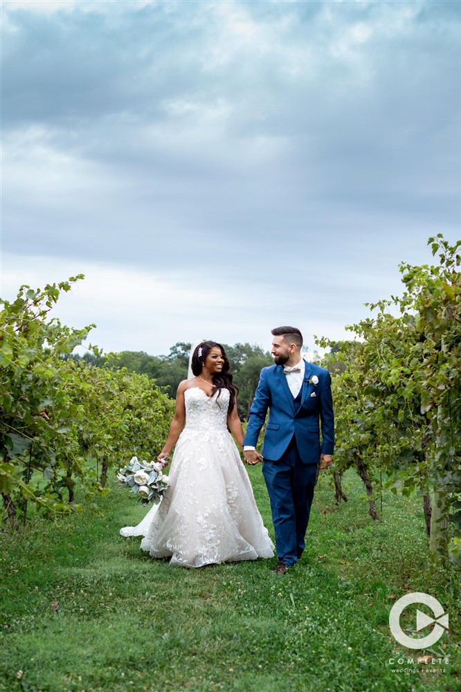 In vineyard after ceremony
