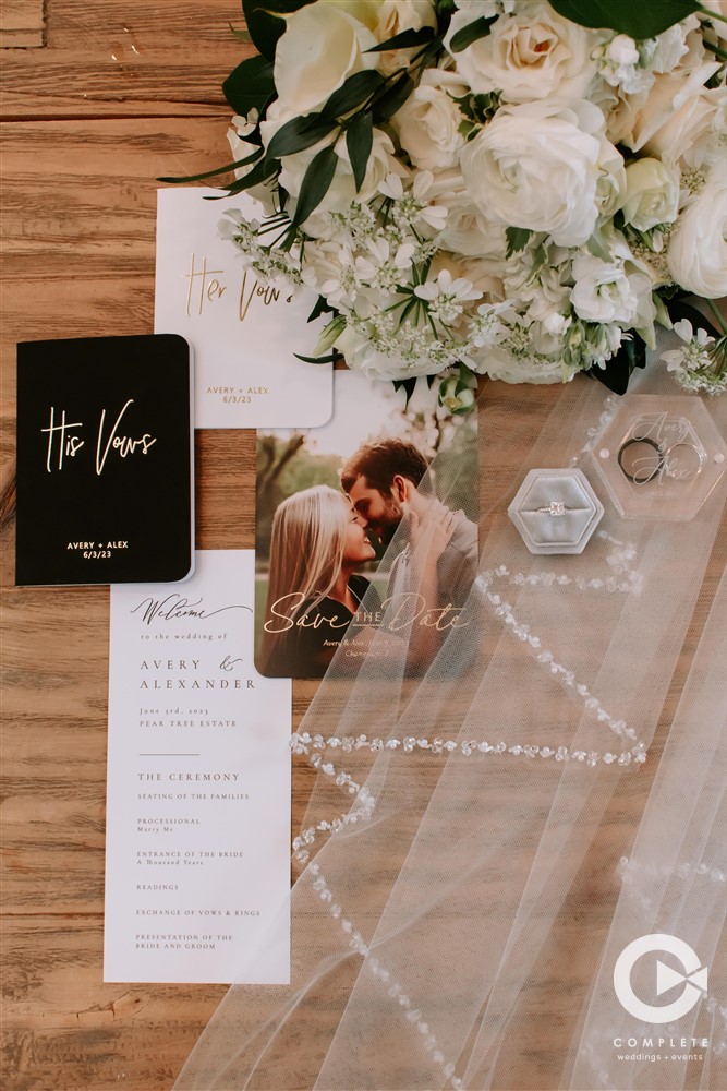 Complete Weddings + Events Photography, flat lay, wedding detail photos