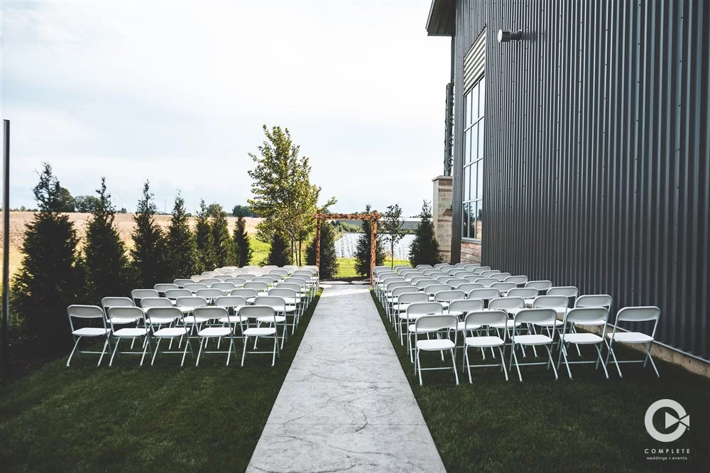 Distihl Brewery outdoor ceremony space.