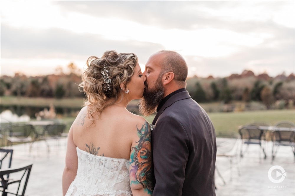 Complete Weddings + Events Photography, Wedding Day Photography, Wedding Photos, Bride and Groom Kissing, Graysie Cook