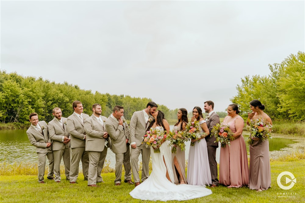 bright colors wedding photo