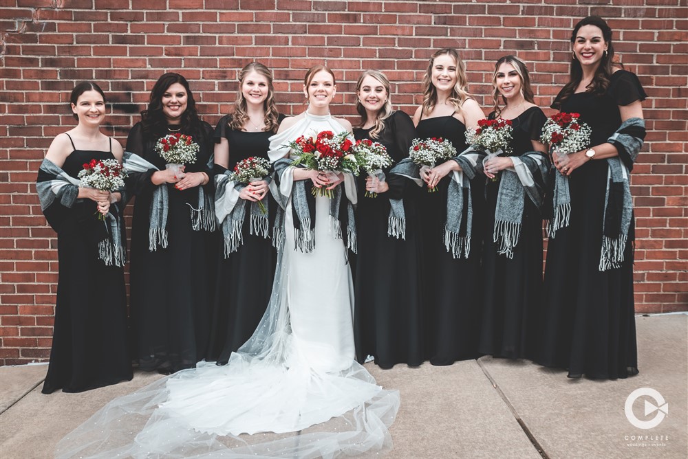 Complete Weddings + Events Photography, Wedding Photos, Bride with Bridesmaids