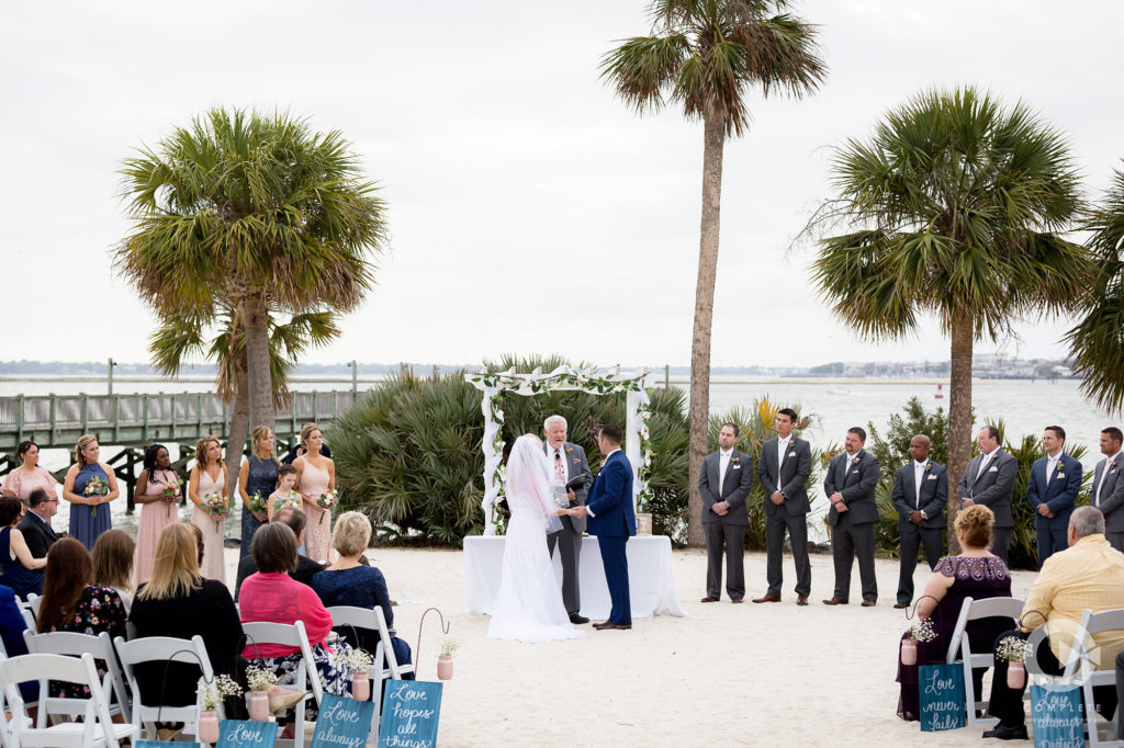 Charleston wedding ceremony on the beach