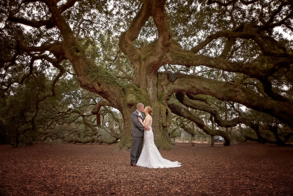 Wedding Couple at the Angel Oak