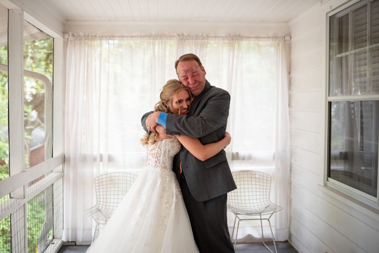 Wedding First Look with Dad