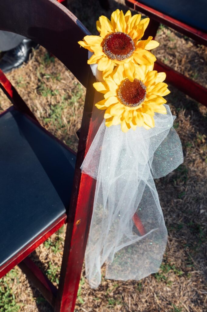 yellow wedding decor