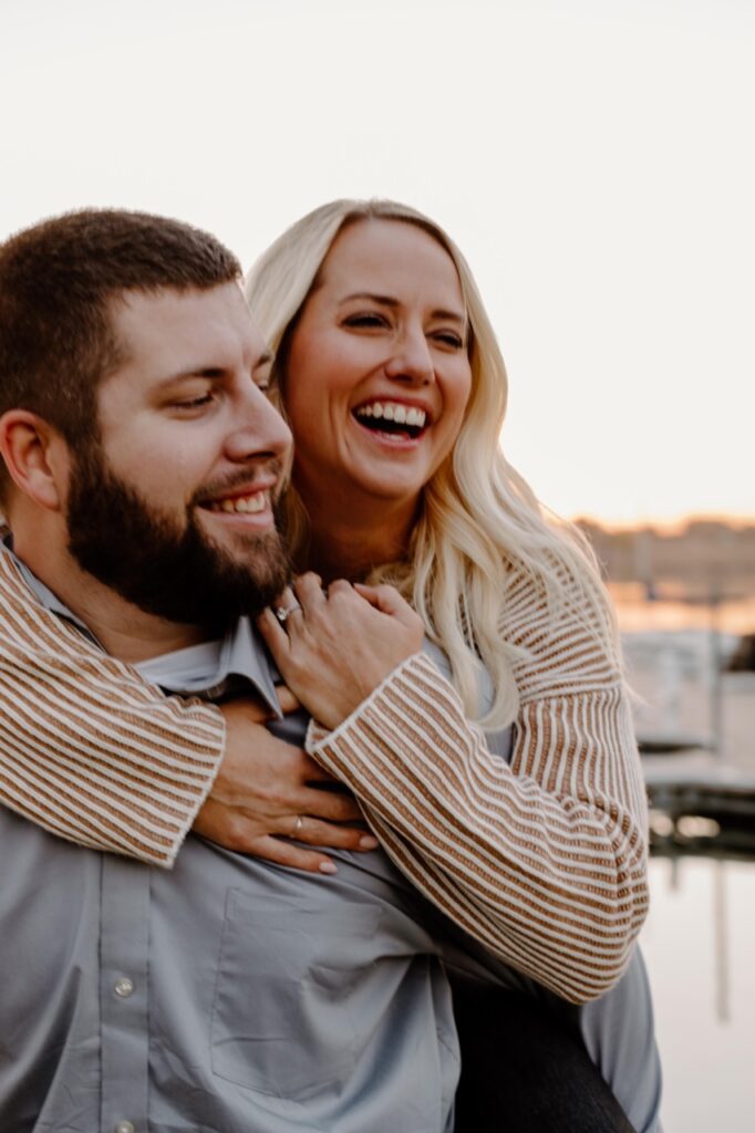 laughing engagement pictures