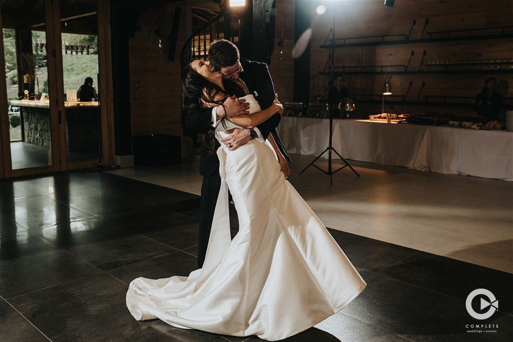 bride and groom dance