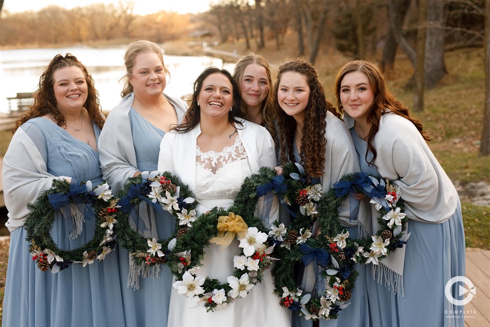 icy blue winter wedding