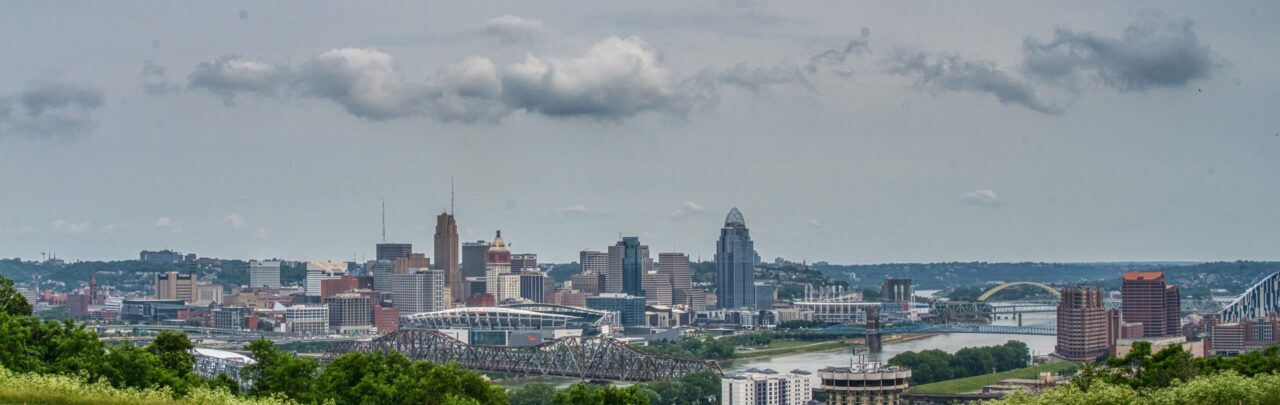 Cincinnati view from the overlook. This makes for an amazing Cincinnati wedding venues.