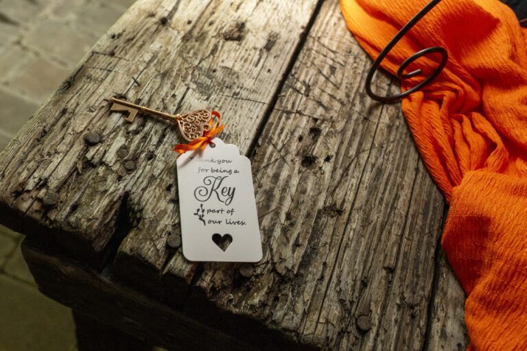 The key to unlocking love lies on a wooden table.