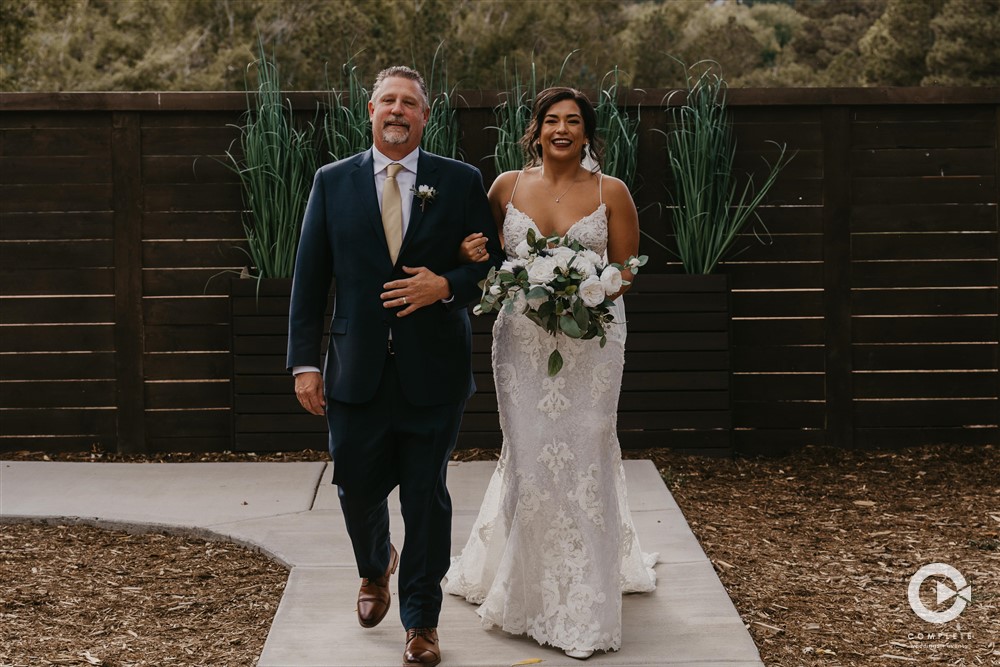 bride walking down the aisle