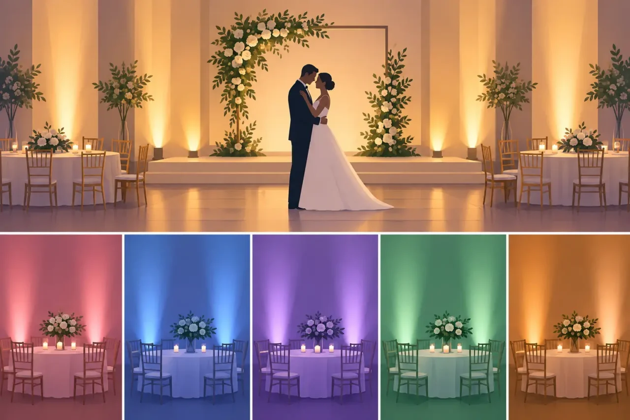 Best Uplighting Colors for Weddings by Mood