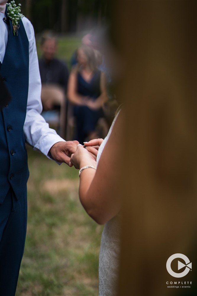 Wedding ring at ceremony