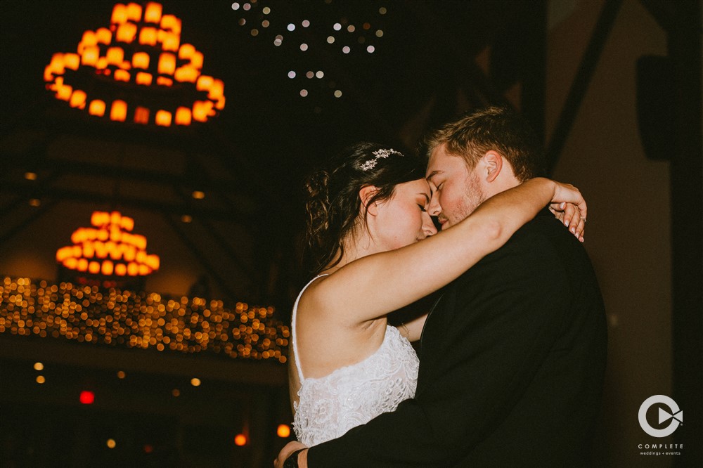 Planning Wedding Music For All Ages Couple dancing during their first dance song at a Colorado wedding near Boulder