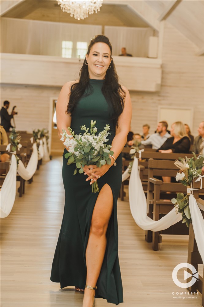 emerald green bridesmaid dress