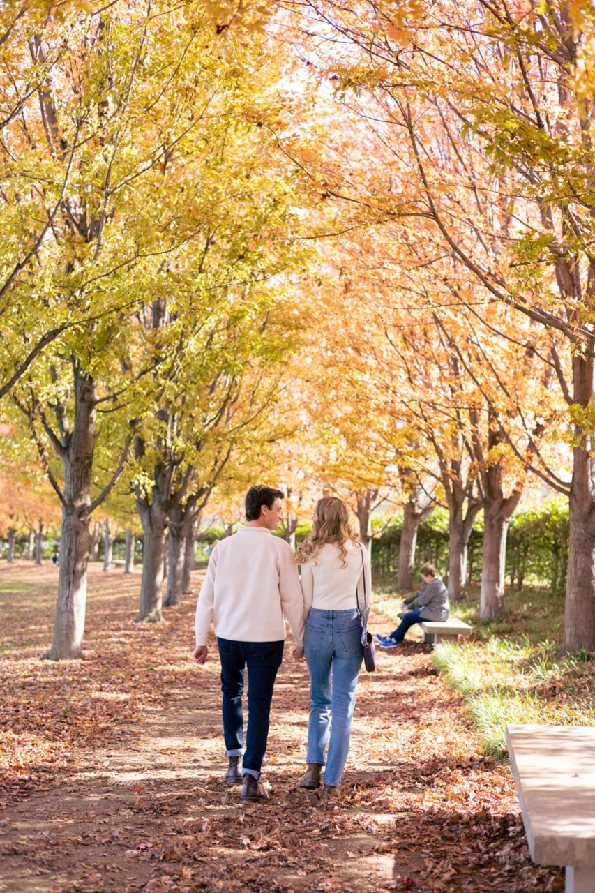 couple walking candid photo