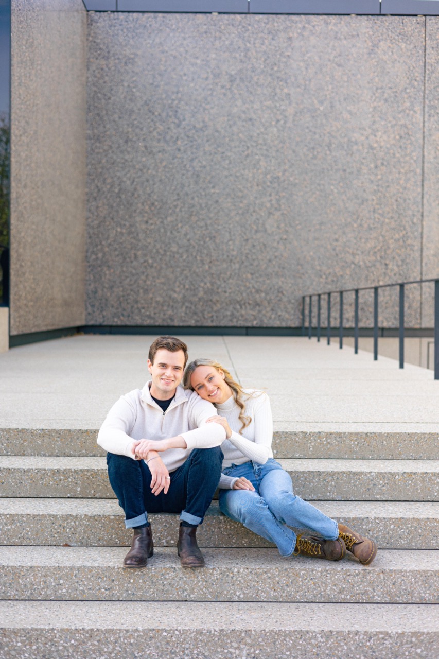 posed engagement photo