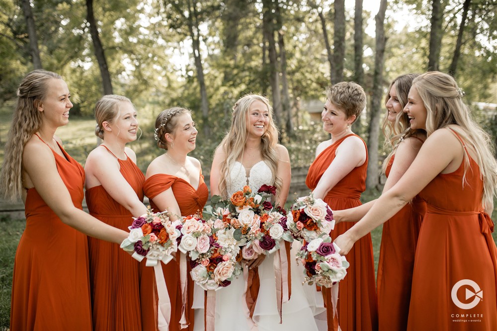 bridesmaids, outdoor wedding
