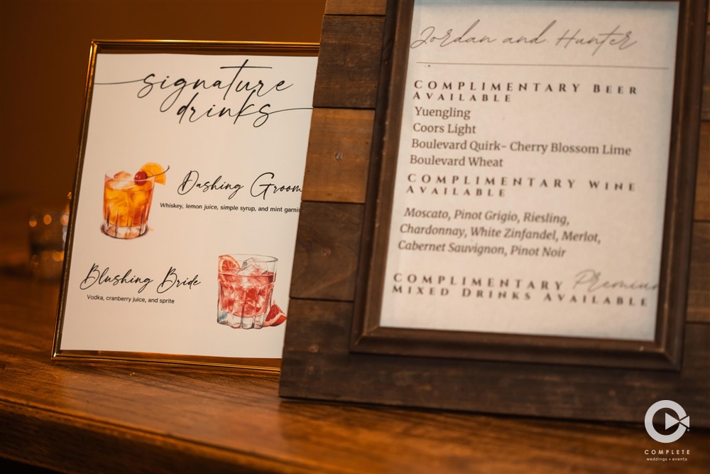 wedding signature drinks